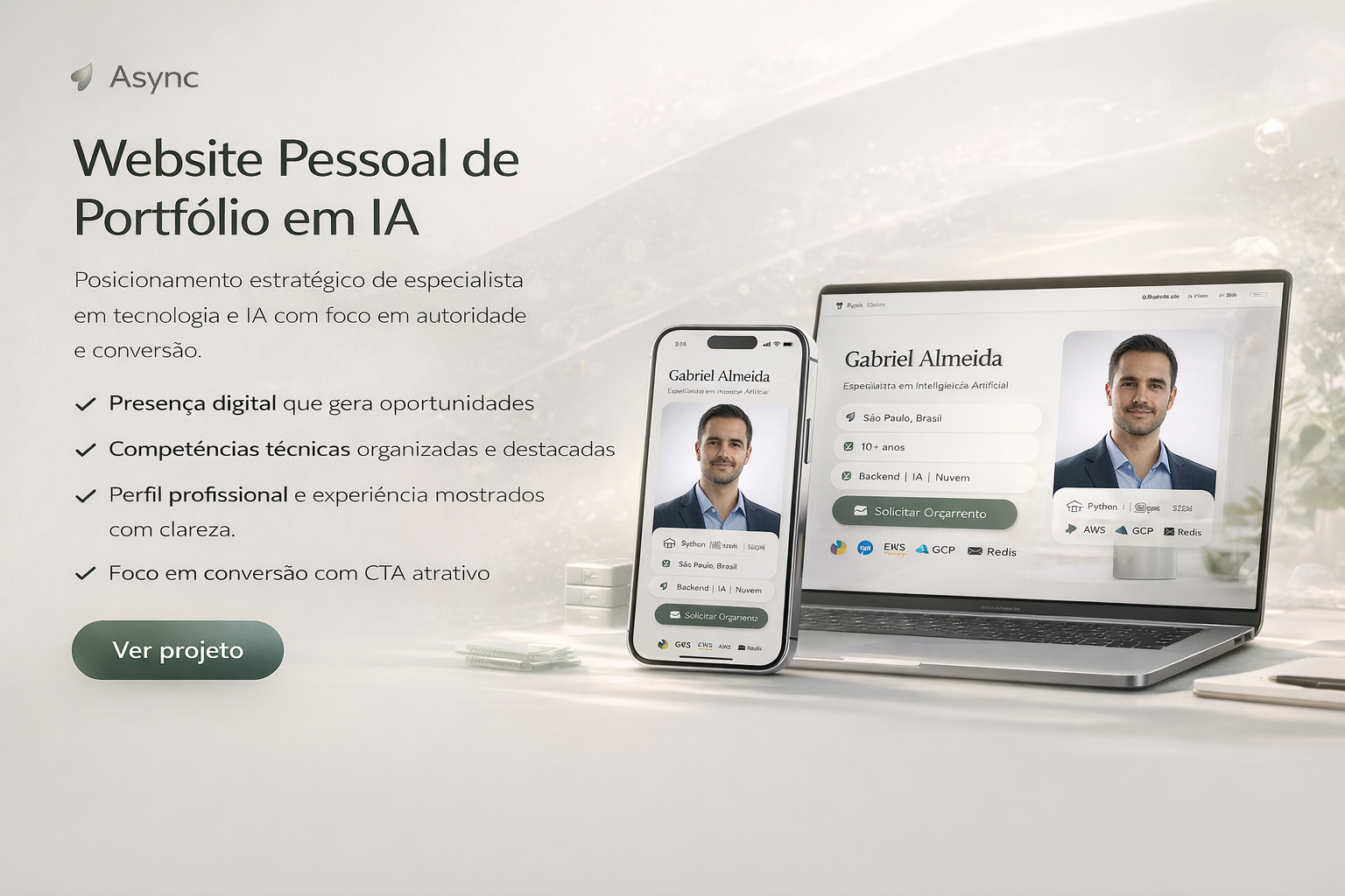 Software engineer landing page product preview